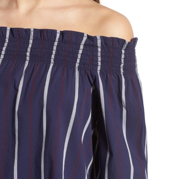 BP. Stripe Off The Shoulder Top - Picture 5 of 10
